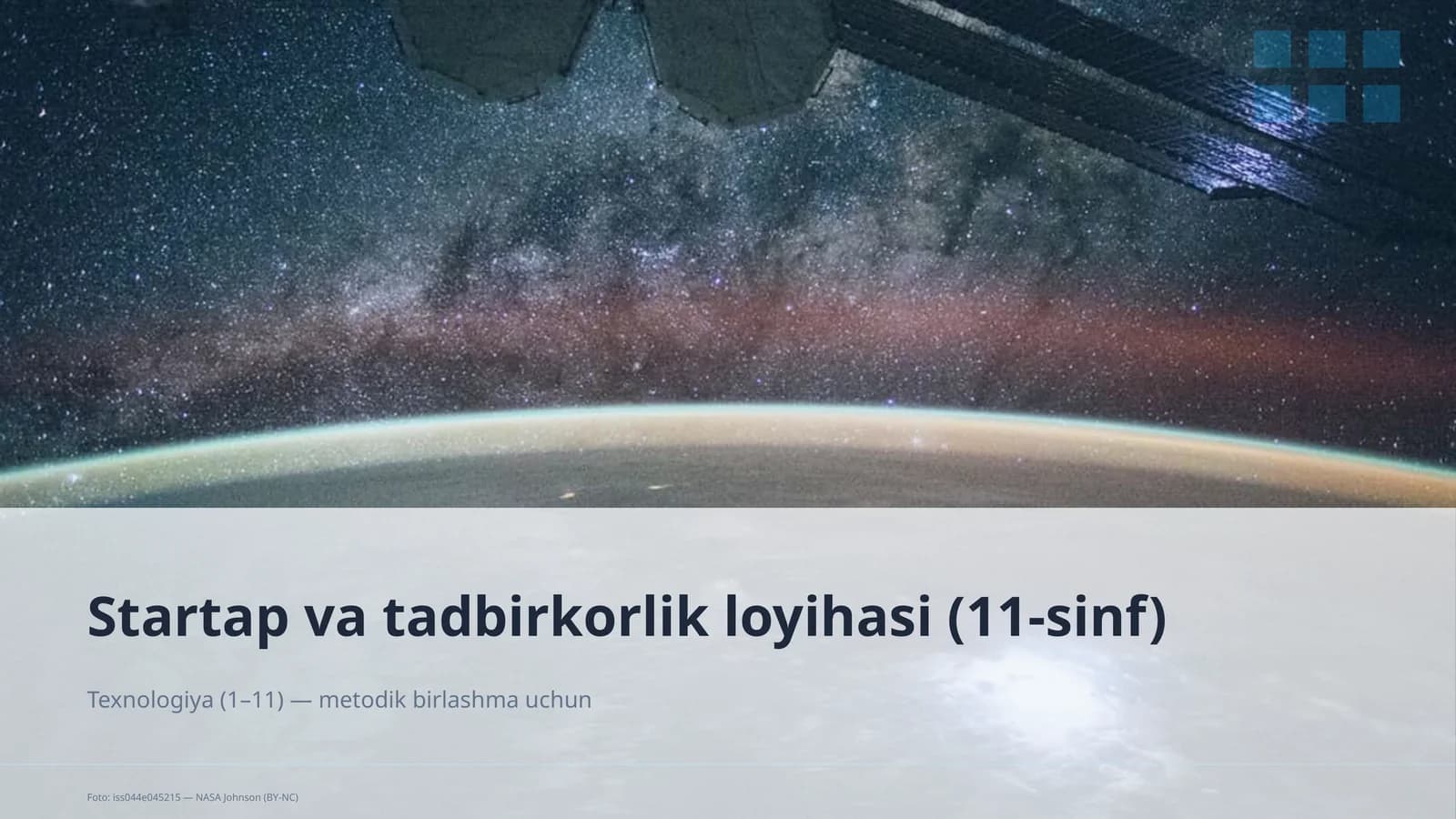 Startap va tadbirkorlik loyihasi (11-sinf)