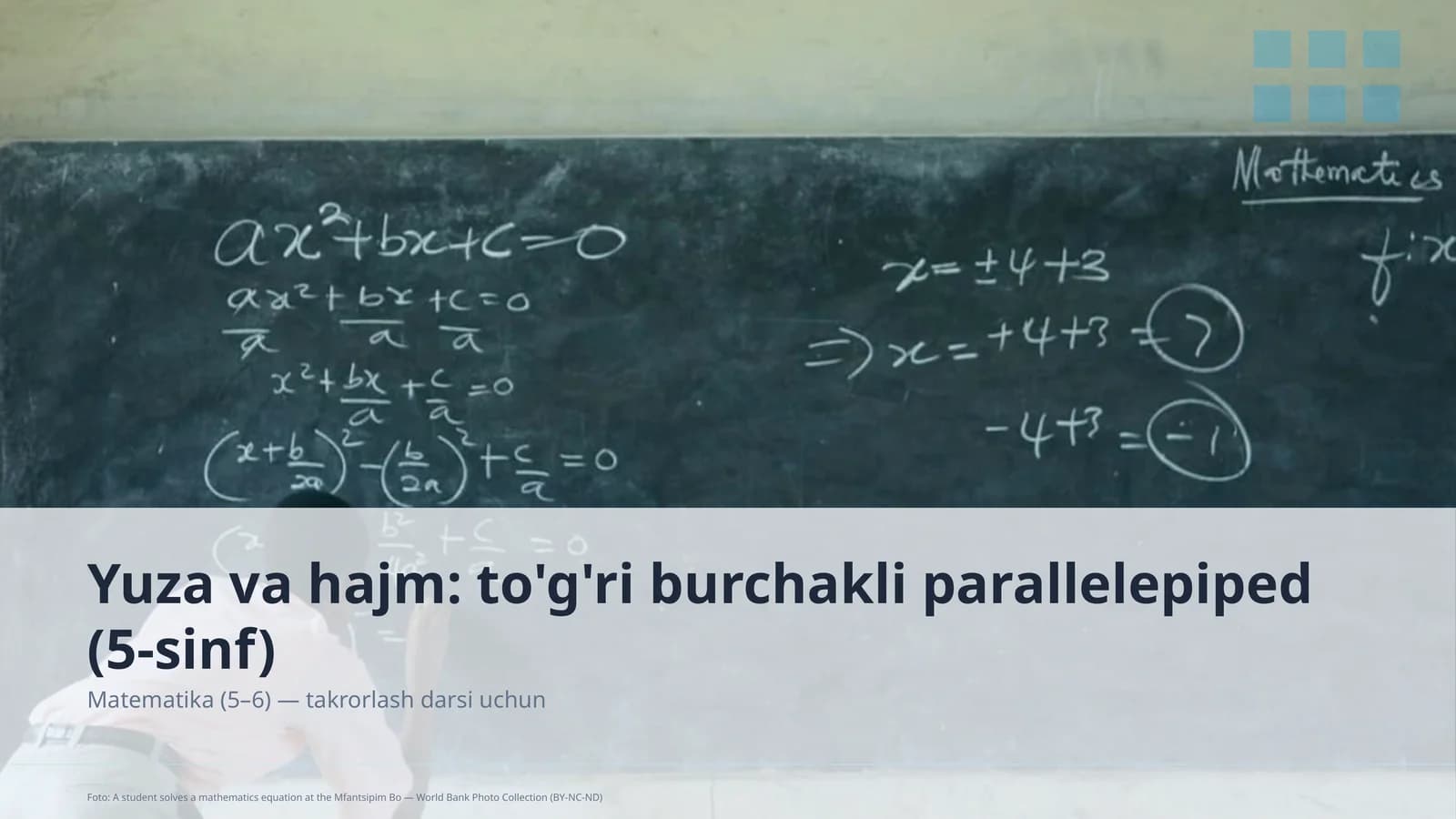 Matematika (5–6) — takrorlash darsi uchun