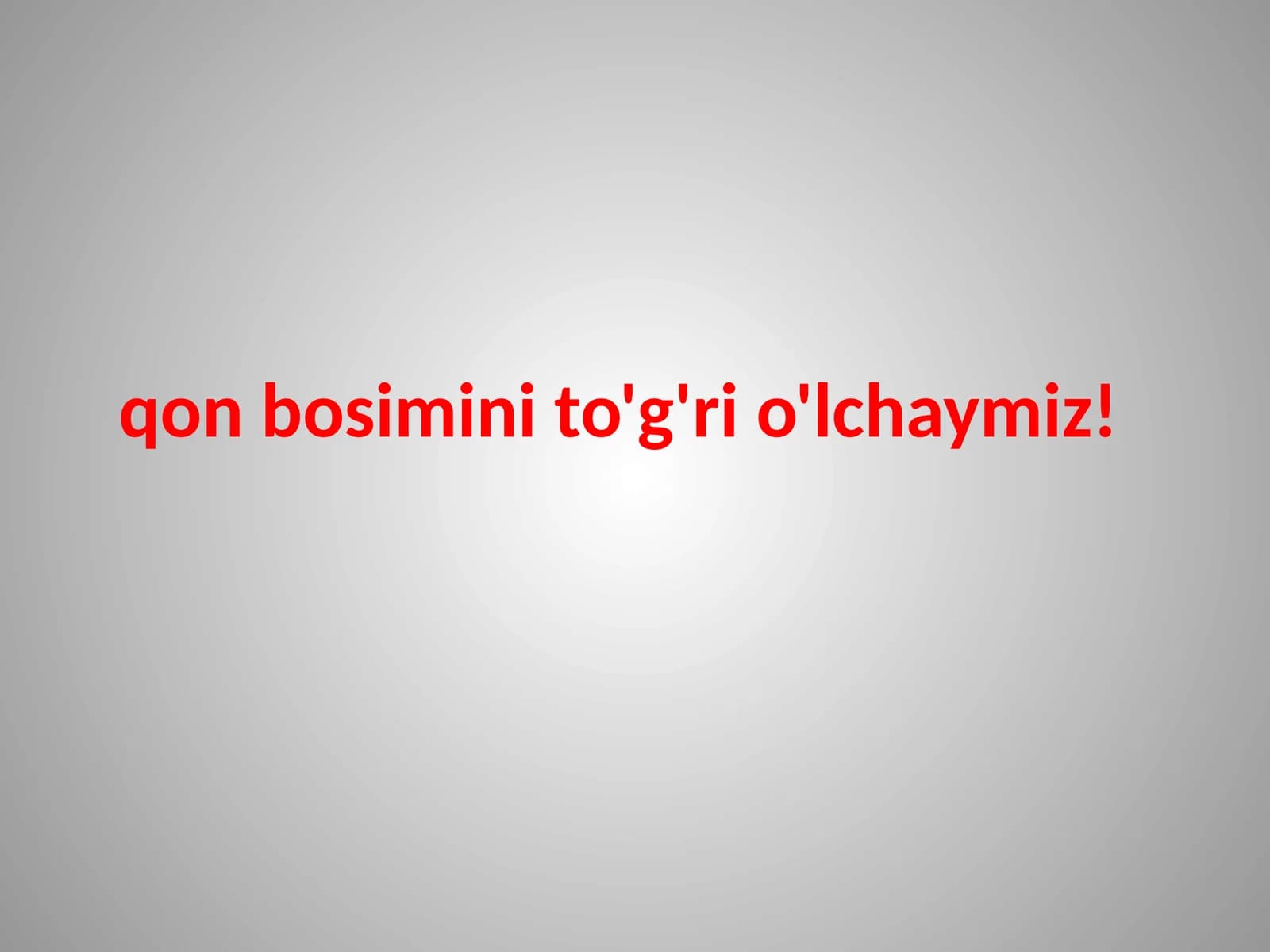 Qon bosimini o'lchash