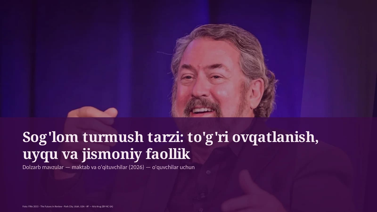 Sog'lom turmush tarzi: to'g'ri ovqatlanish, uyqu va jismoniy faollik