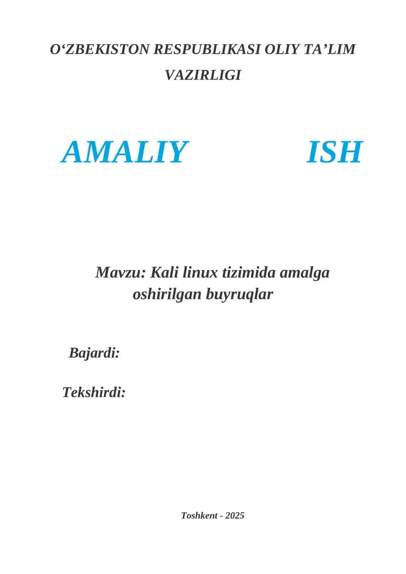 Kali Linuxda foydalanuvchilar va guruhlarni qayd yozuvlari bilan ishlash