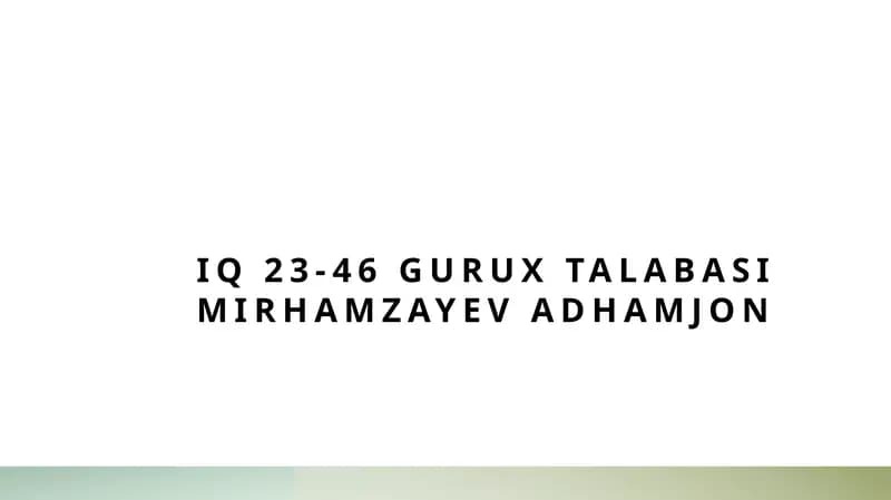 Tafakkuringineritsyasiningamalqilishmexanizmlari