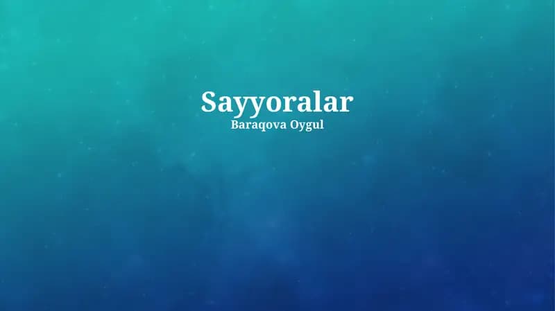 Sayyoralar
