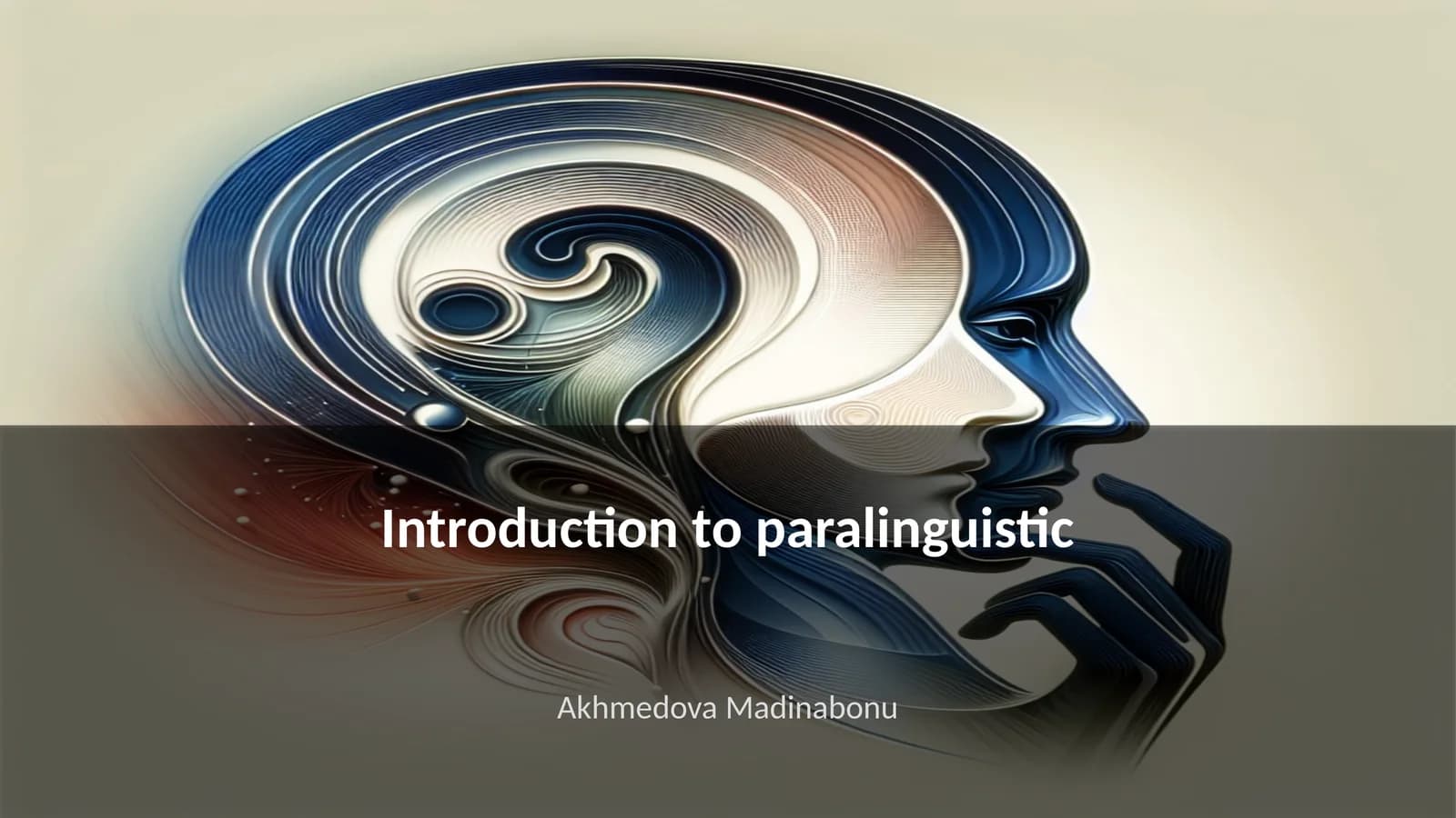 Introduction to paralinguistic