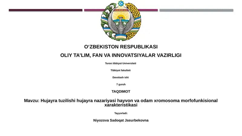 Hujayra Tuzilishi va Hujayra Nazariyasi