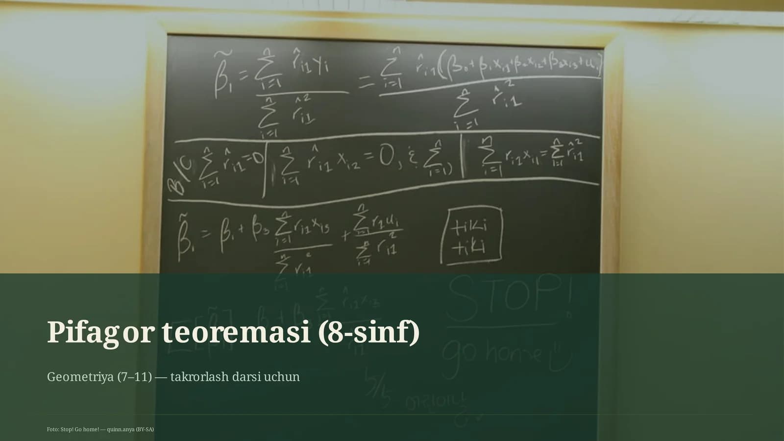 Pifagor teoremasi (8-sinf)