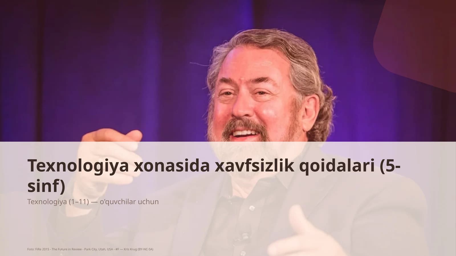 Texnologiya xonasida xavfsizlik qoidalari (5-sinf)