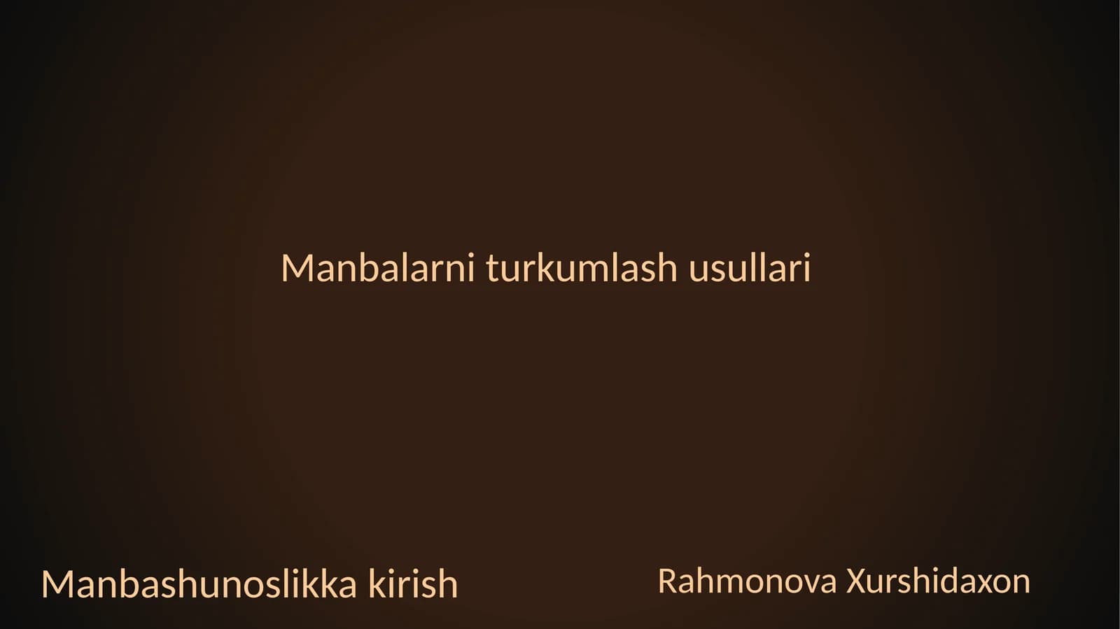 Manbashunoslikkakirish