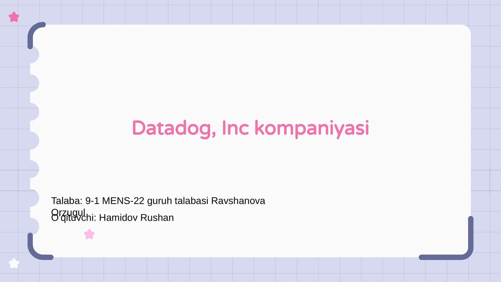 Datadog, Inc kompaniyasiga kirish