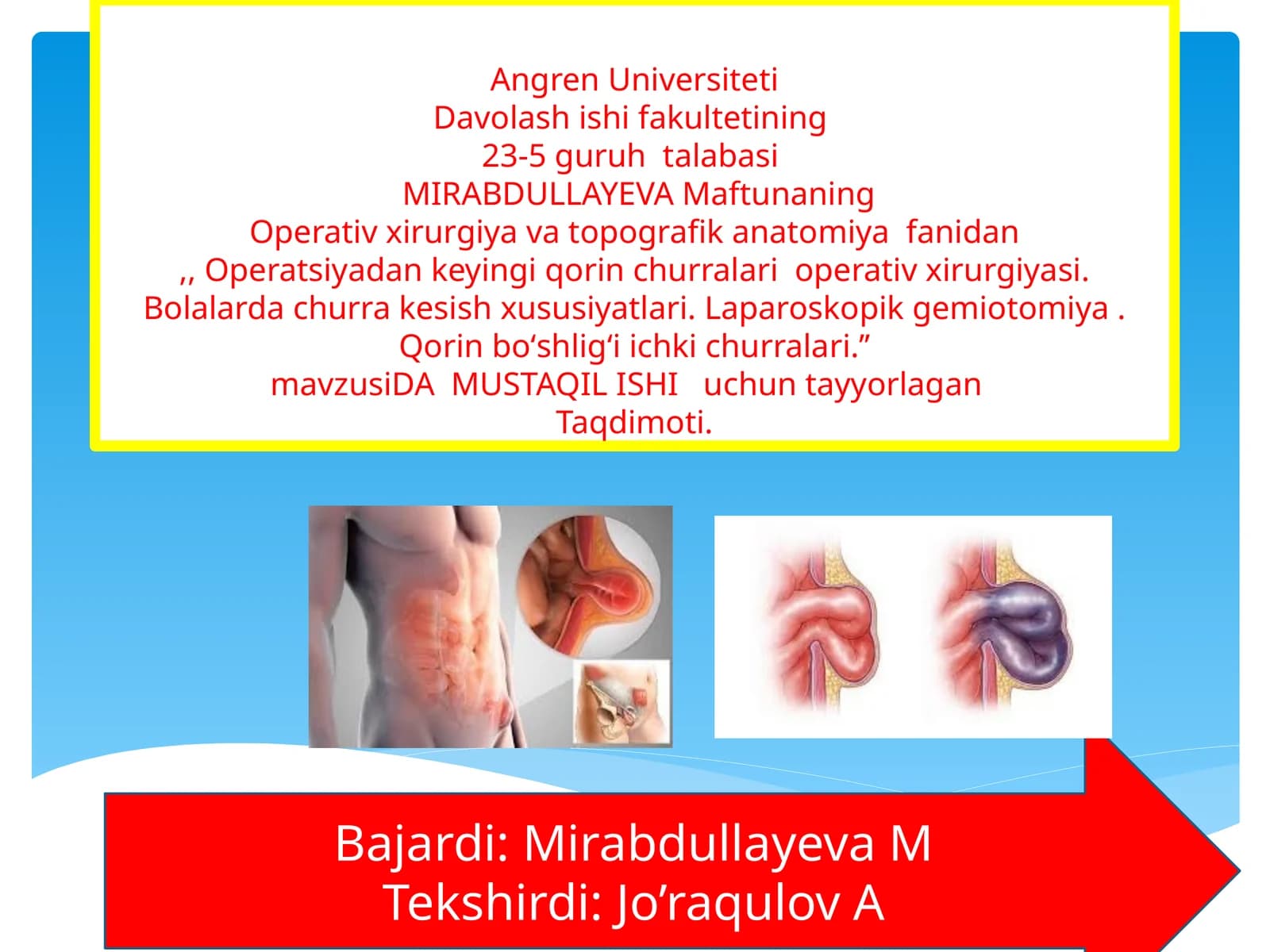 Operativ Xirurgiya va Topografik Anatomiya