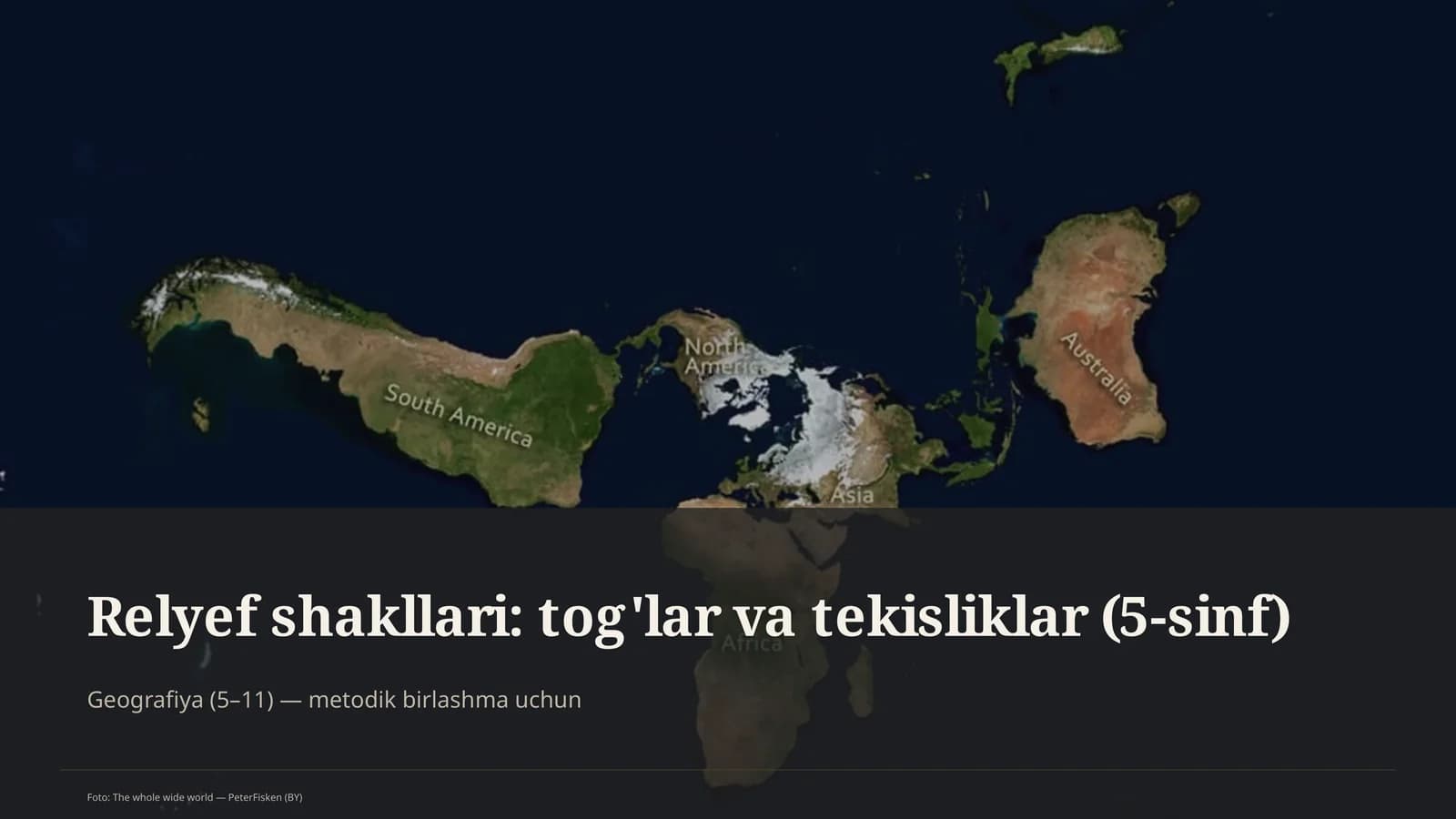 Relyef shakllari: tog'lar va tekisliklar (5-sinf)