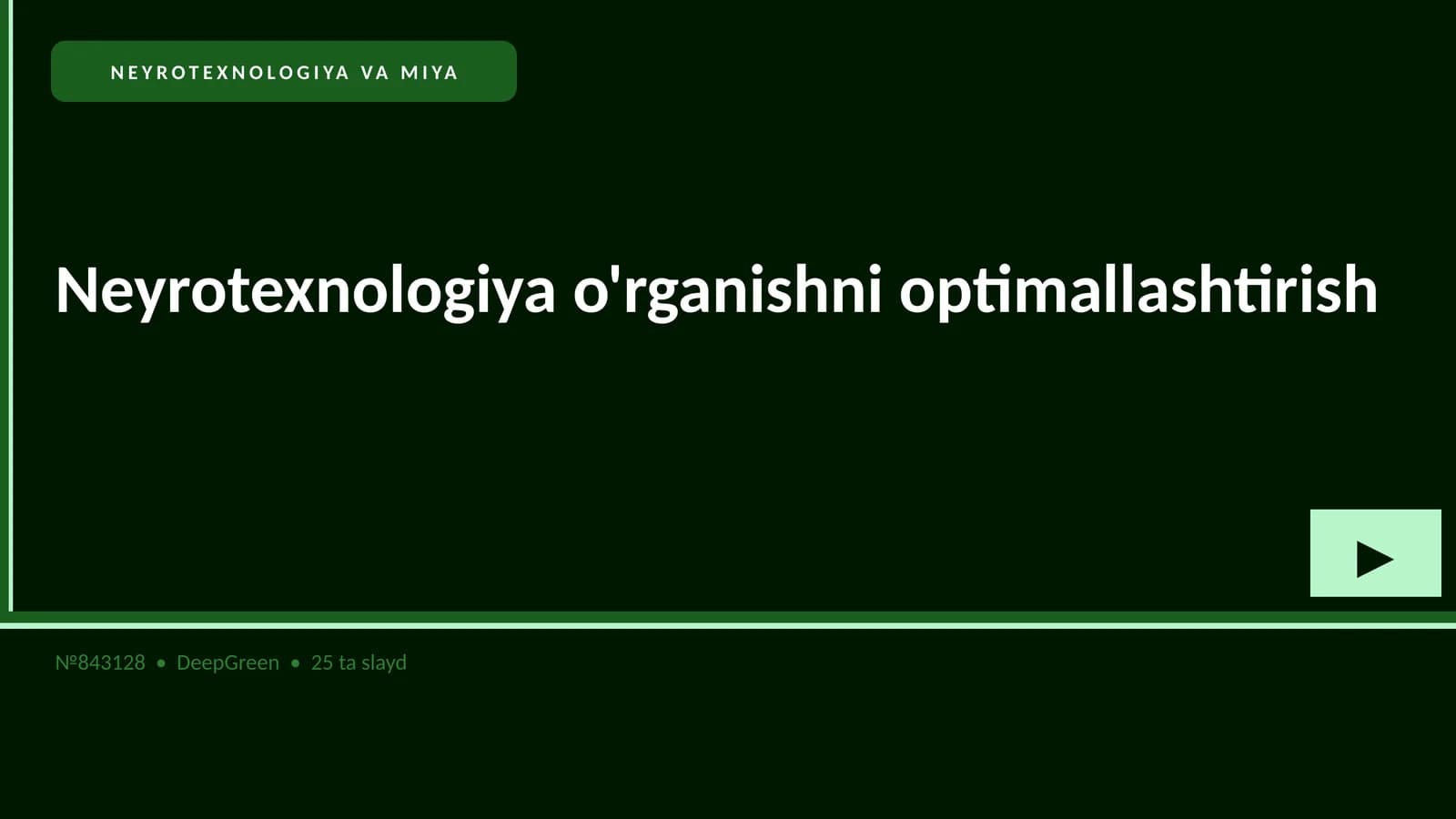NEYROTEXNOLOGIYA VA MIYA