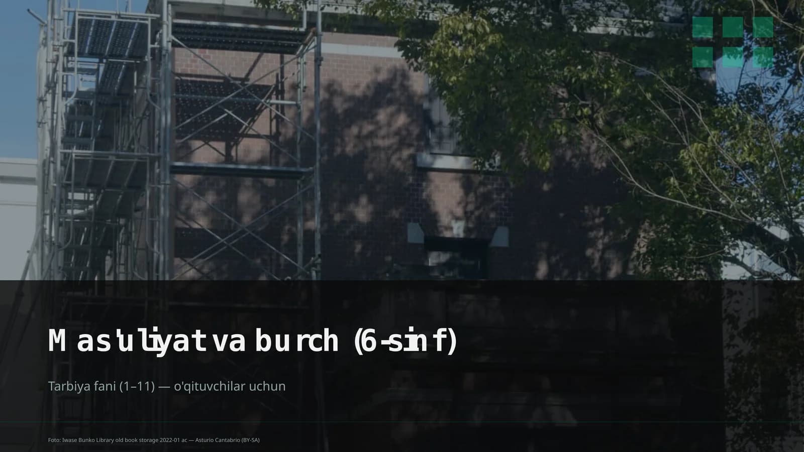 Mas'uliyat va burch (6-sinf)
