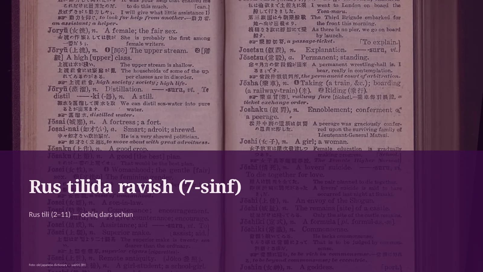 Rus tilida ravish (7-sinf)