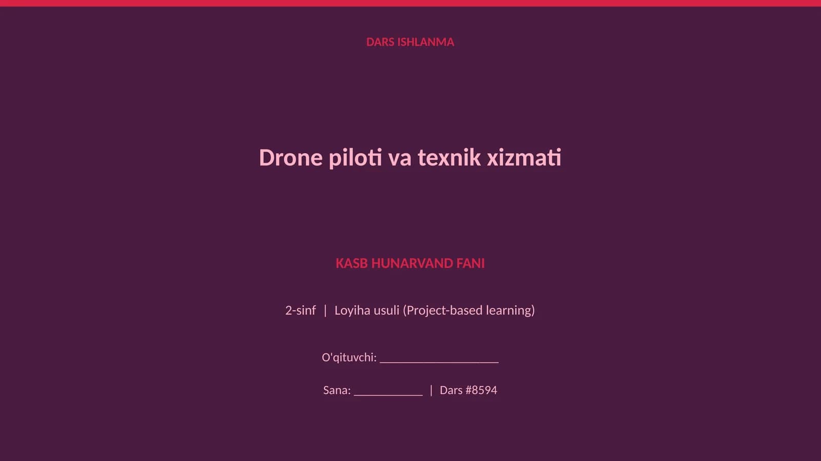Drone piloti va texnik xizmati