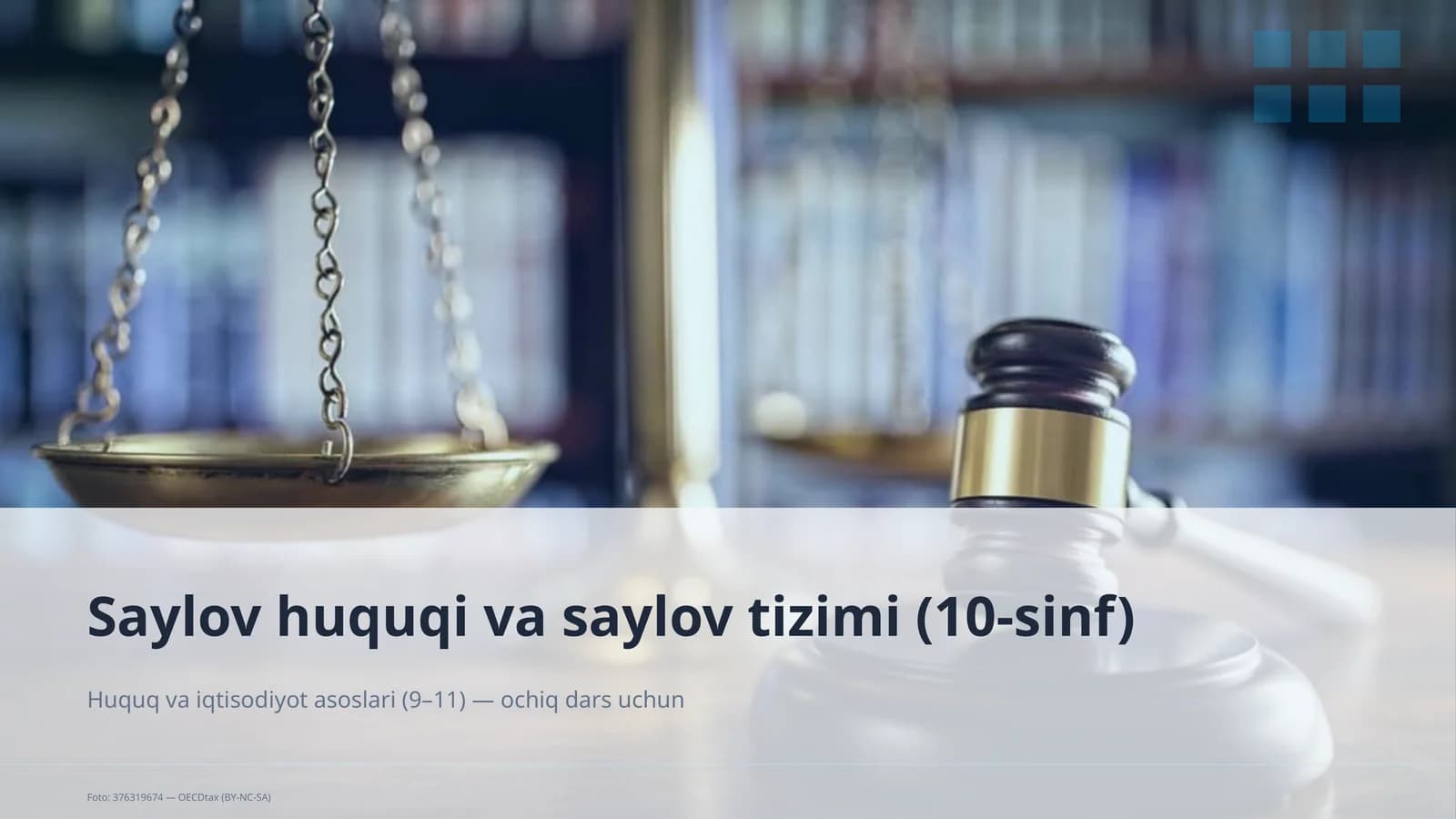 Saylov huquqi va saylov tizimi (10-sinf)