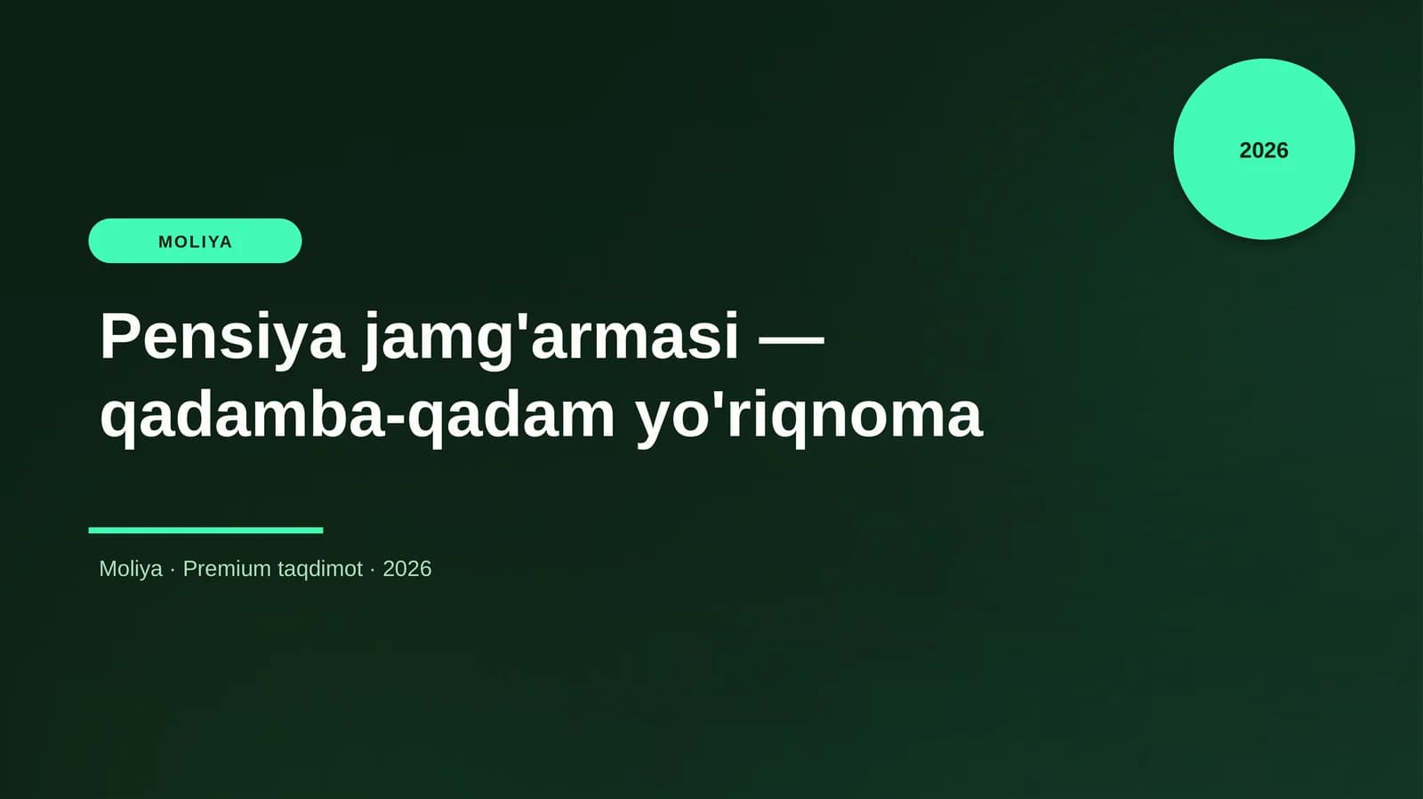 Moliya Pensiya jamg'armasi — qadamba-qadam yo'riqnoma