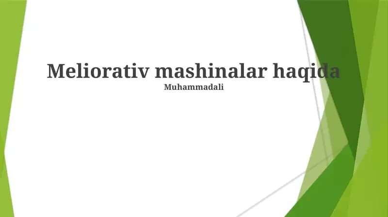 Meliorativ mashinalar