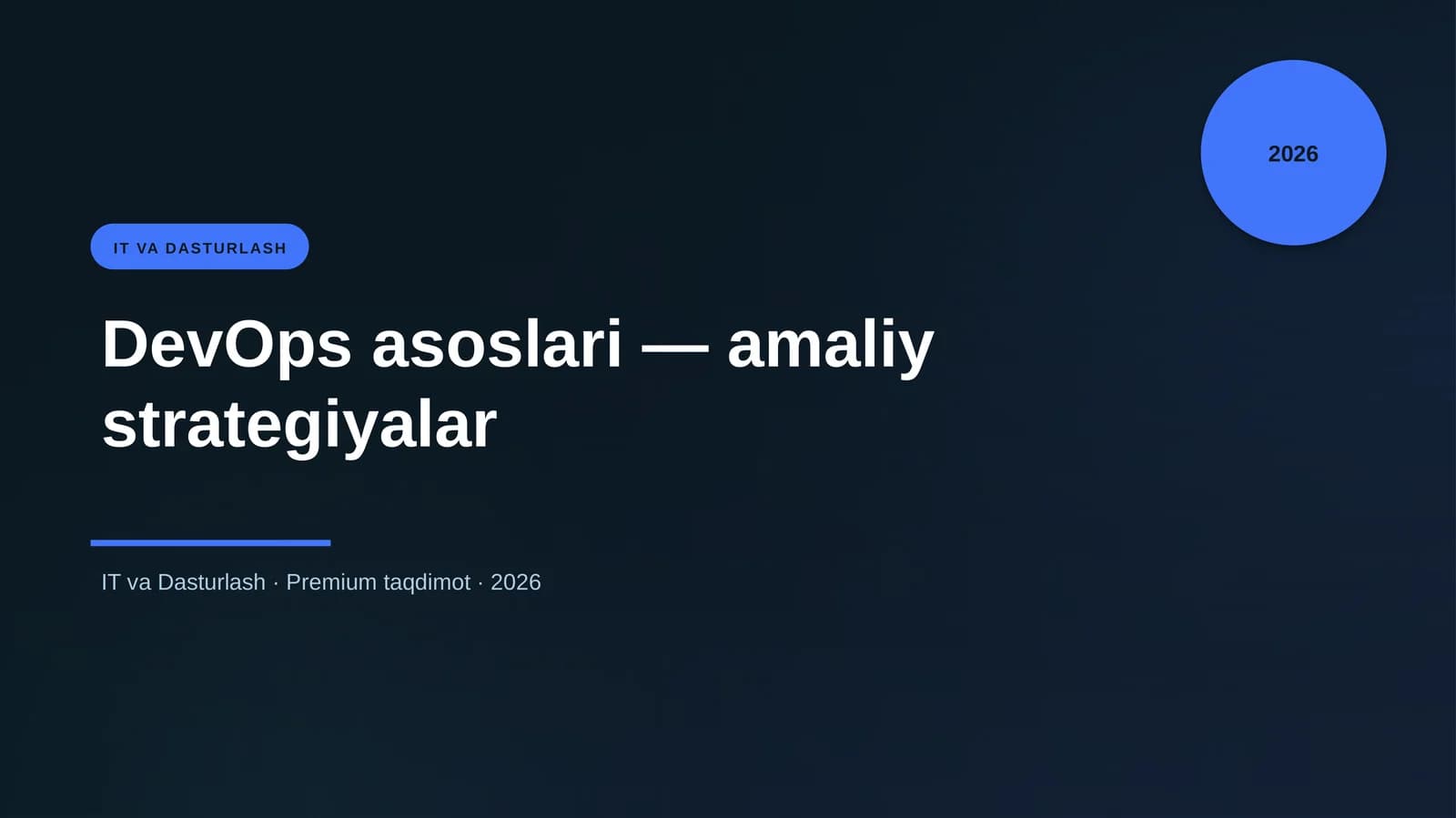 DevOps asoslari — amaliy strategiyalar