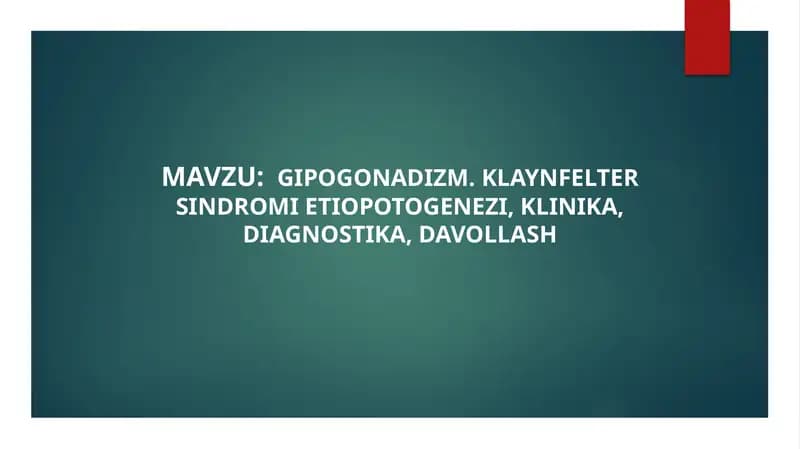 Gipogonadizm