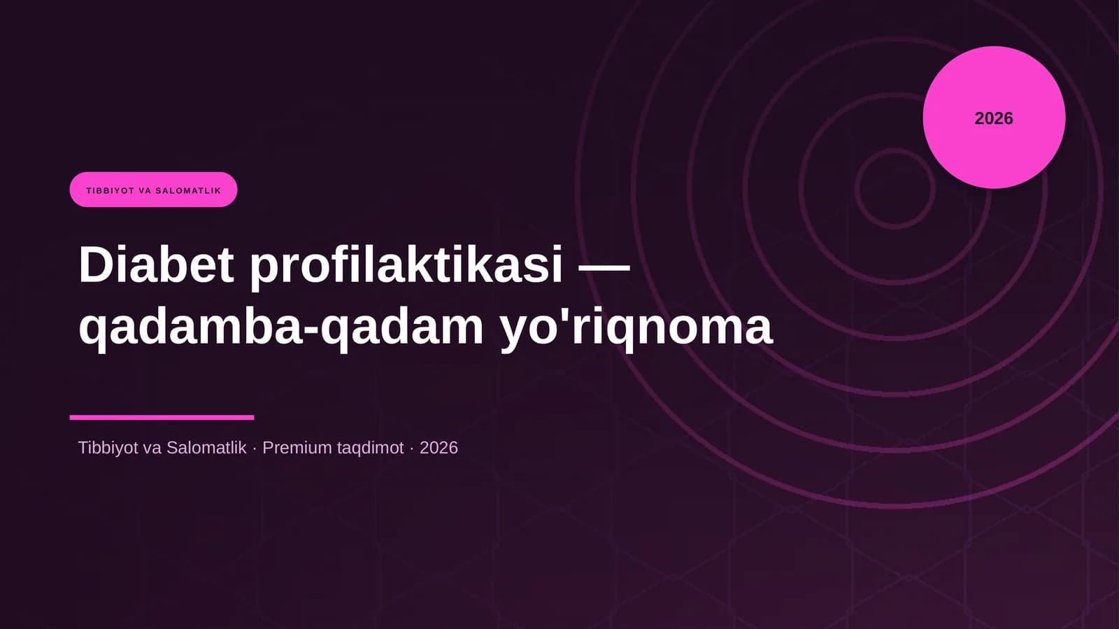 Diabet profilaktikasi — qadamba-qadam yo'riqnoma