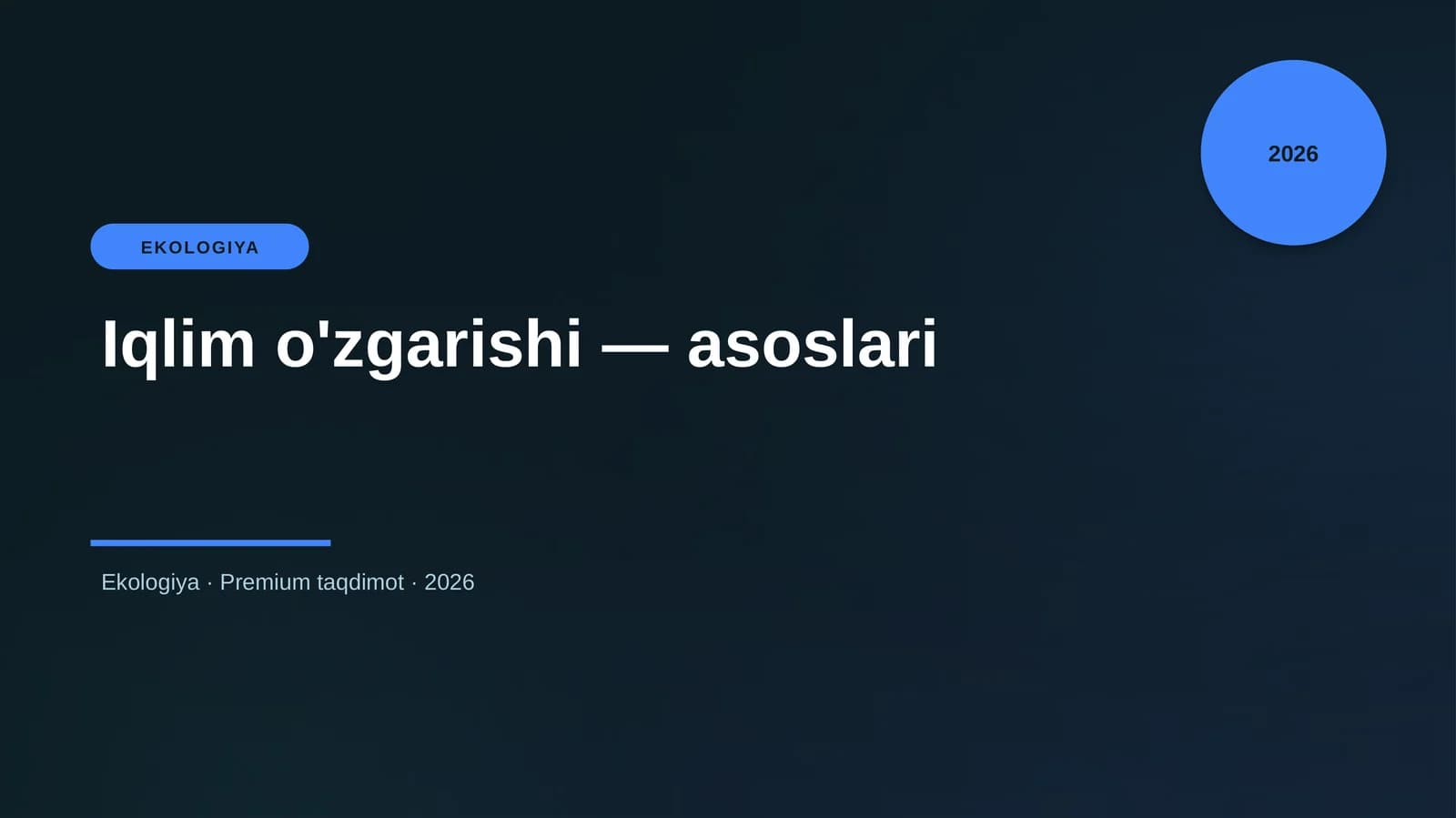 Iqlim o'zgarishi — asoslari