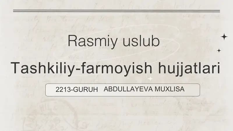 rasmiy uslub