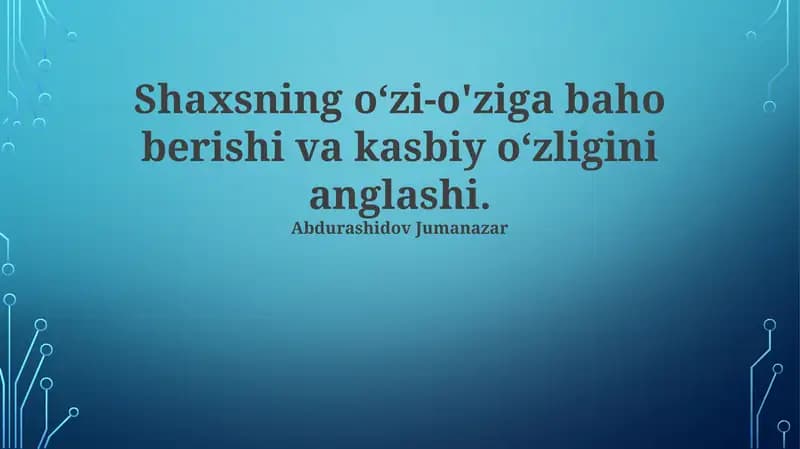 Oʻz-oʻzini baholash