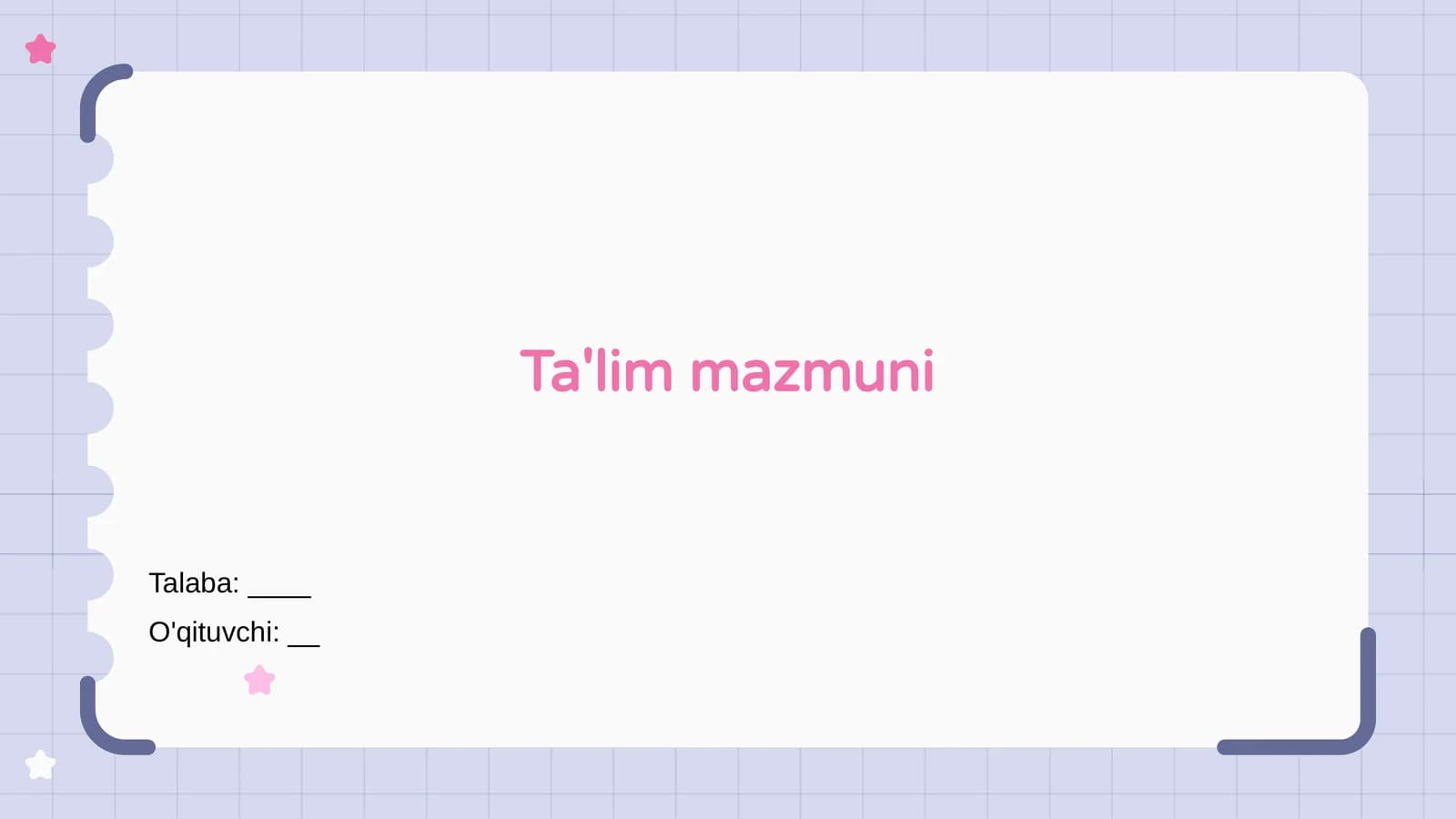 Ta'lim mazmuni