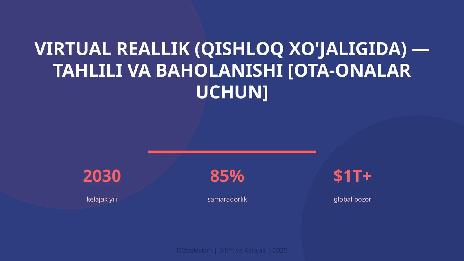 Virtual reallik (qishloq xo'jaligida) — tahlili va baholanishi [ota-onalar uchun]