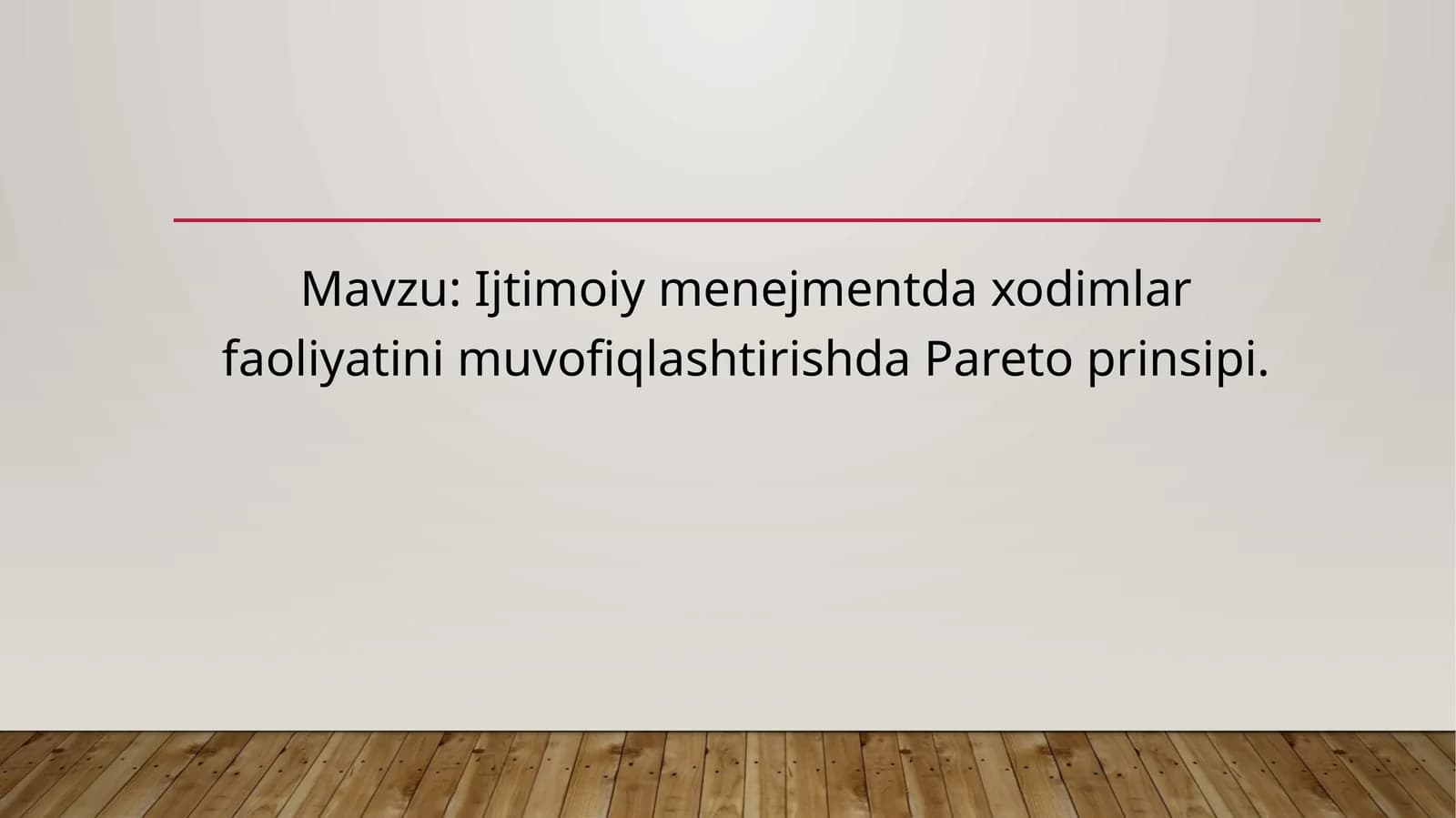 Ijtimoiy menejmentda xodimlar faoliyatini muvofiqlashtirishda Pareto prinsipi.