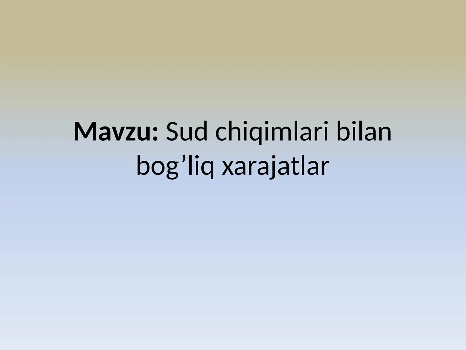 Sud chiqimlari bilan bog’liq xarajatlar