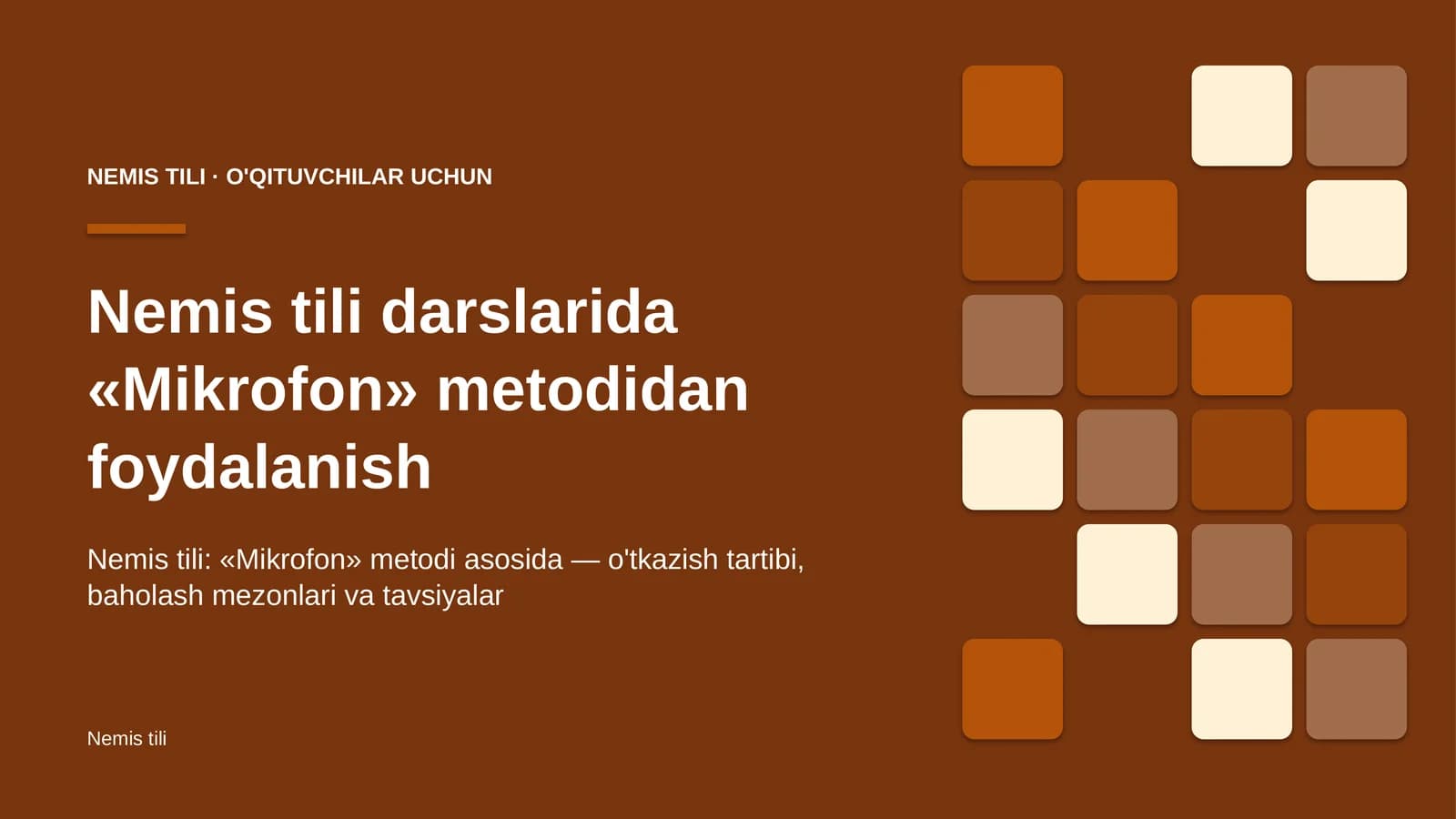 nemis tili darslarida mikrofon metodidan foydalanish 4390