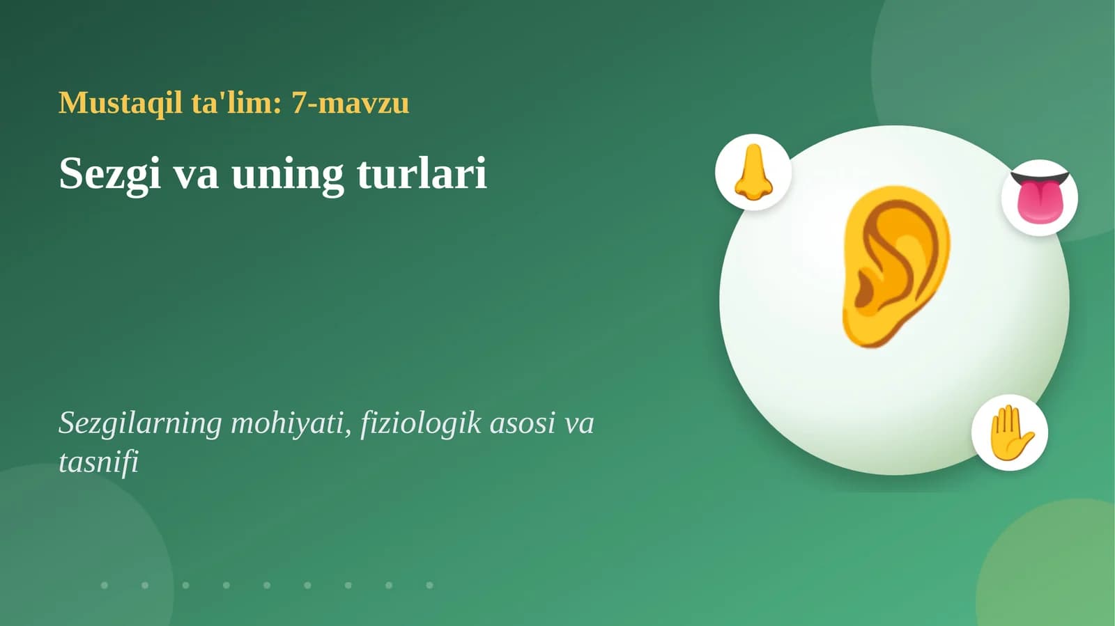 Mustaqil ta'lim: 7-mavzu
