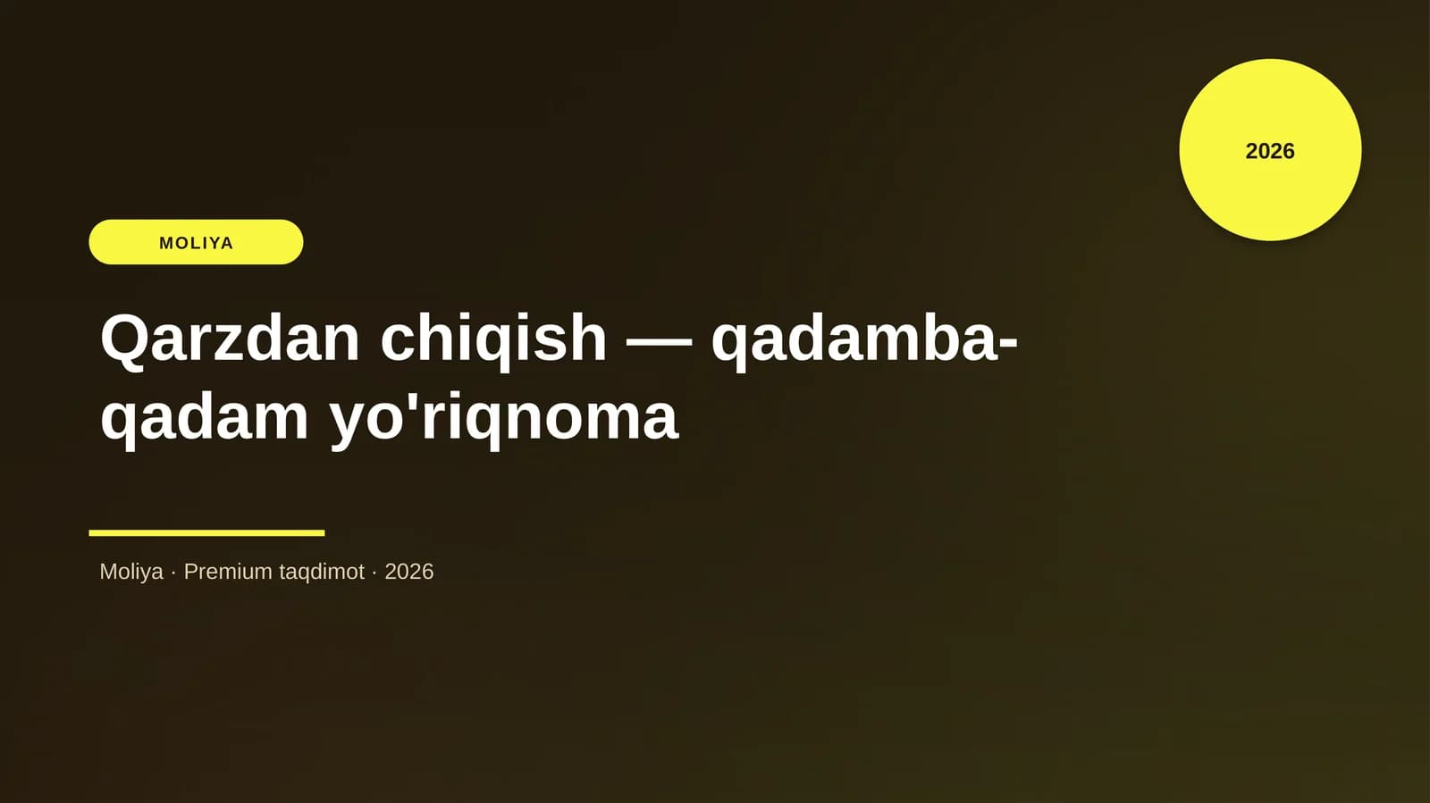 Qarzdan chiqish — qadamba-qadam yo'riqnoma
