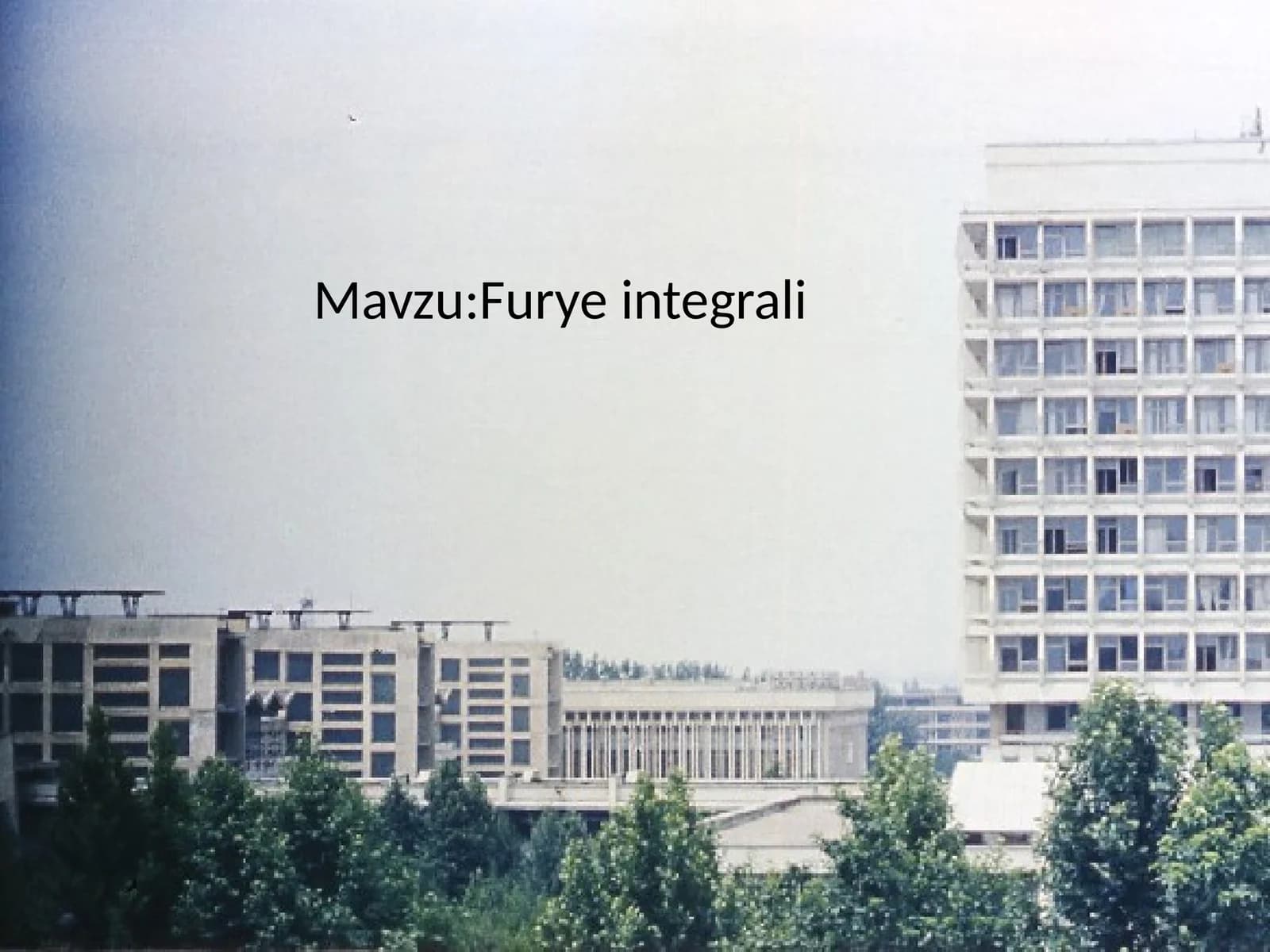 Furye integrali