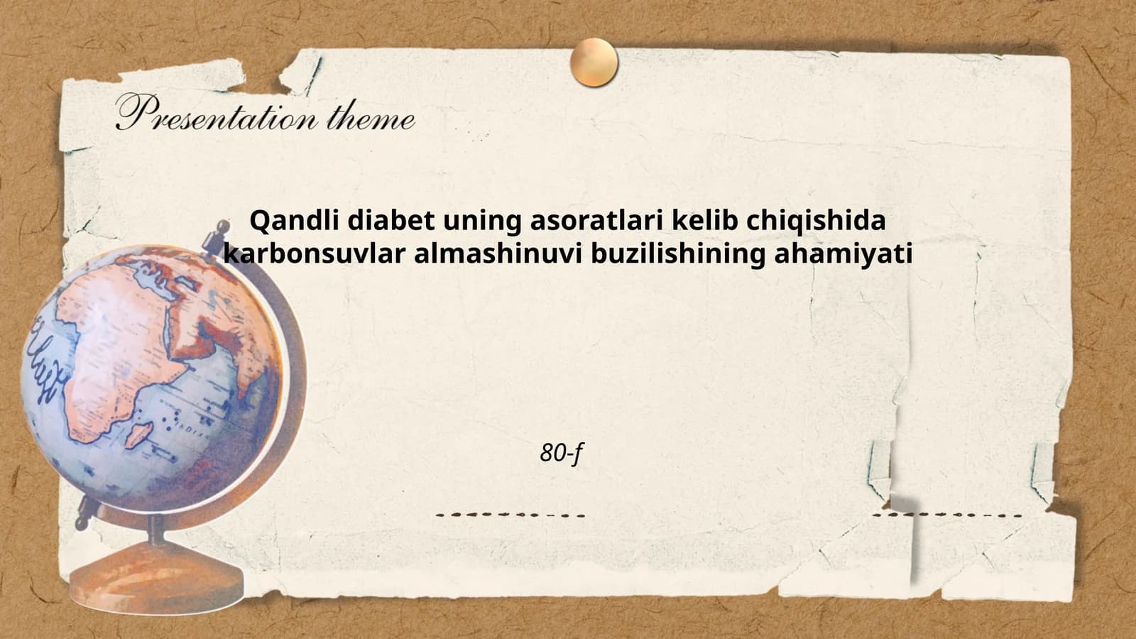 Qandli diabet uning asoratlari kelib chiqishida karbonsuvlar almashinuvi buzilishining ahamiyati