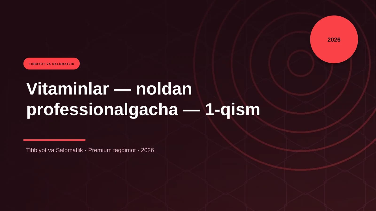 Vitaminlar — noldan professionalgacha — 1-qism