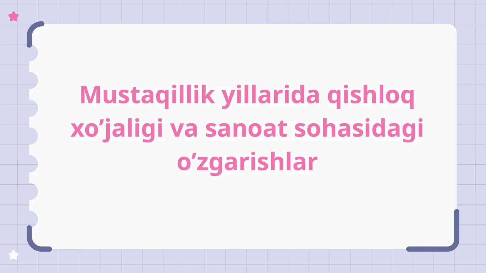 Mustaqillik yillarida qishloq xo’jaligi va sanoat sohasidagi o’zgarishlar
