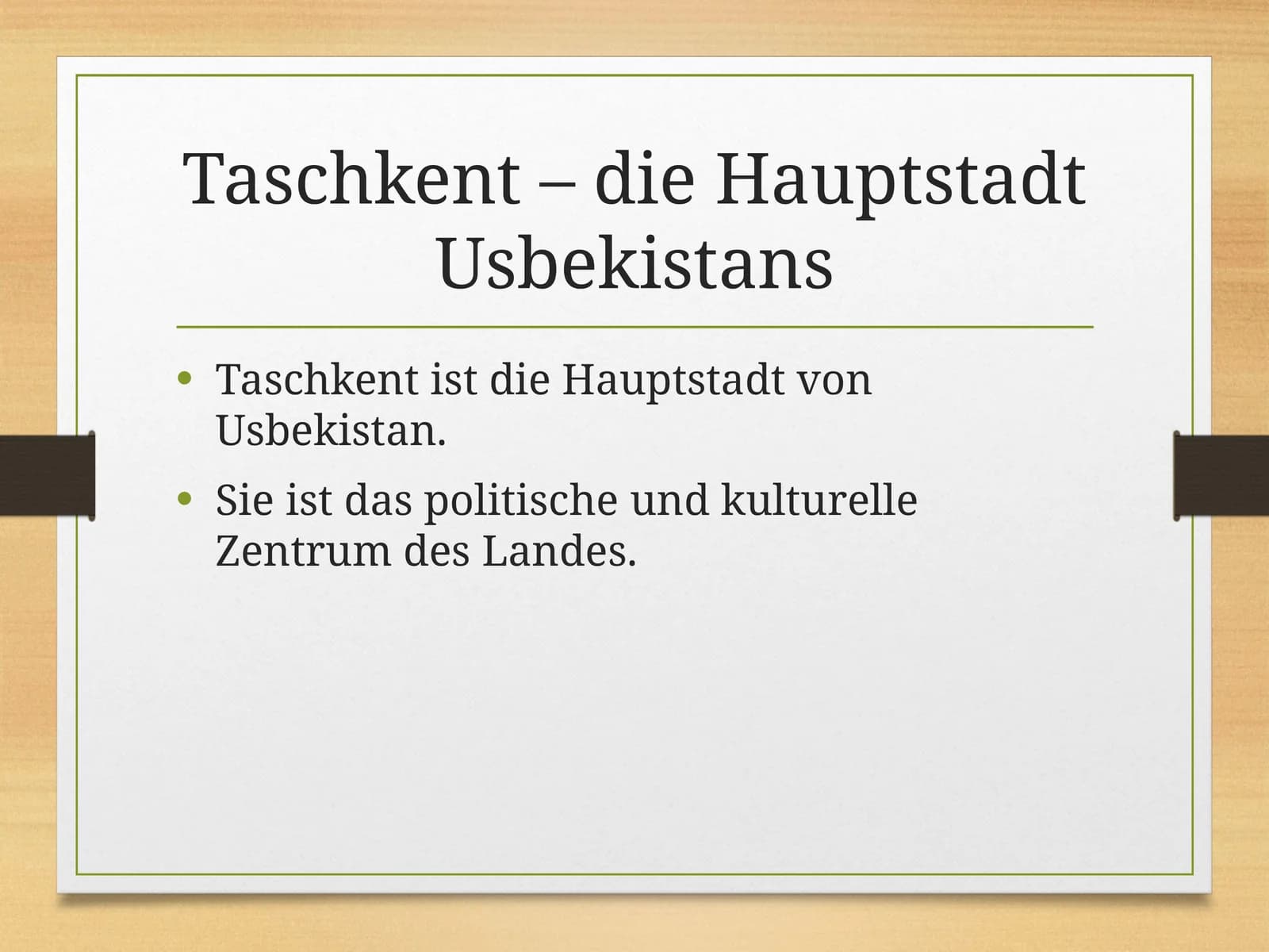 Taschkent– die Hauptstadt Usbekistans
