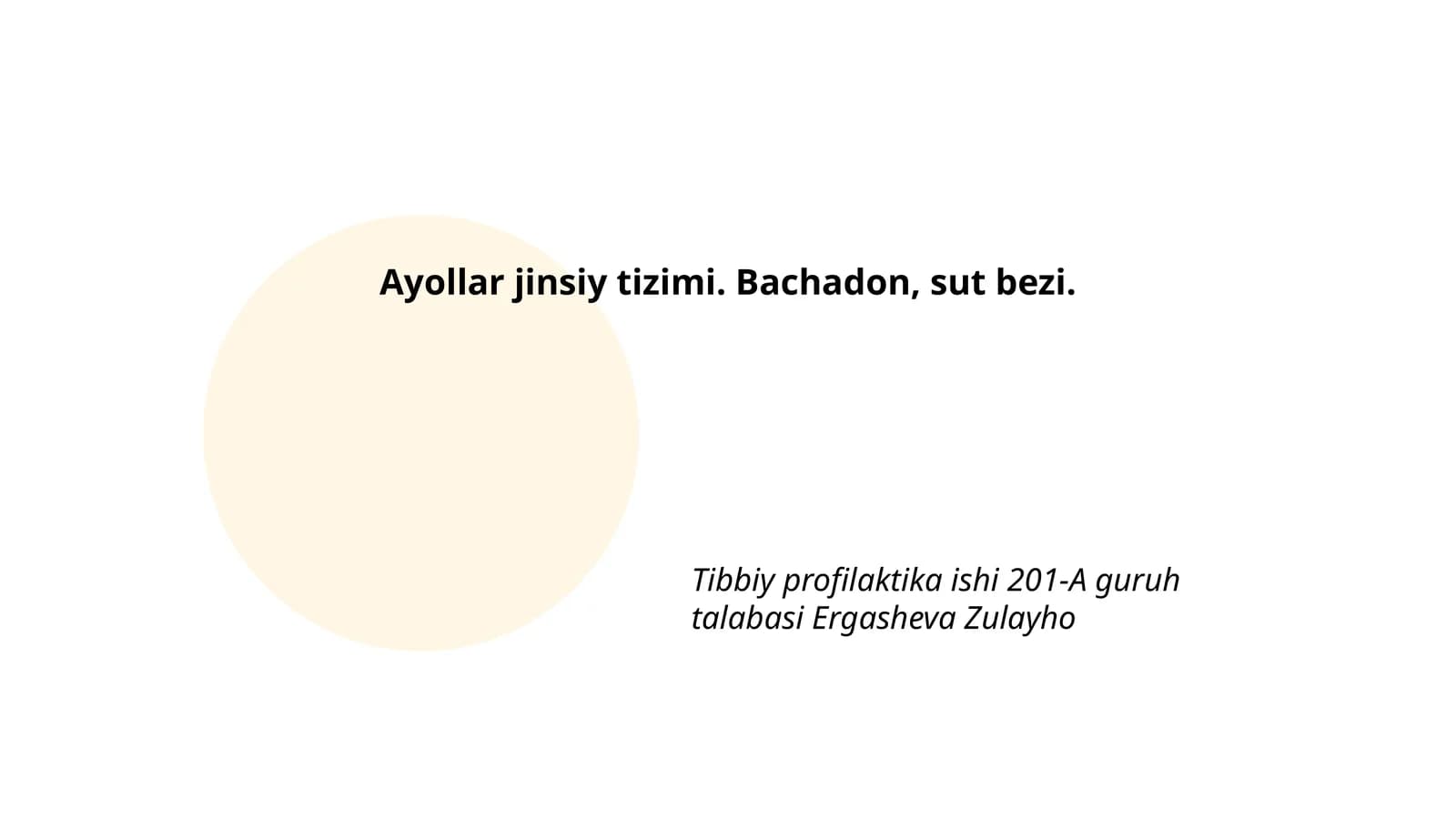 Ayollar jinsiy tizimi anatomiyasi