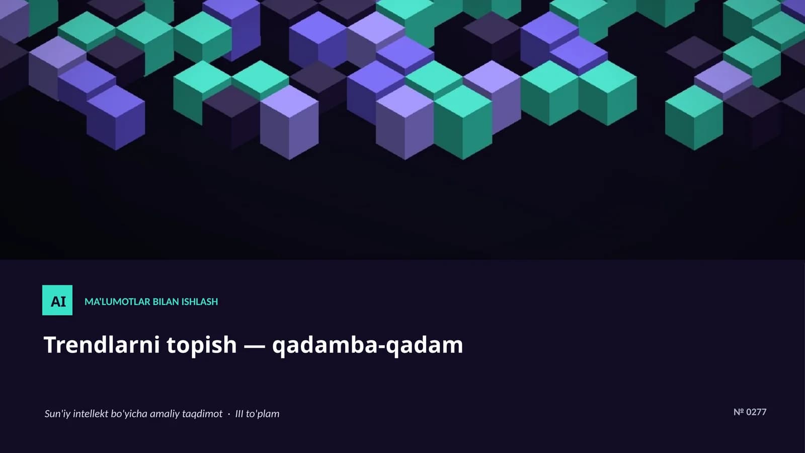 Trendlarni topish — qadamba-qadam