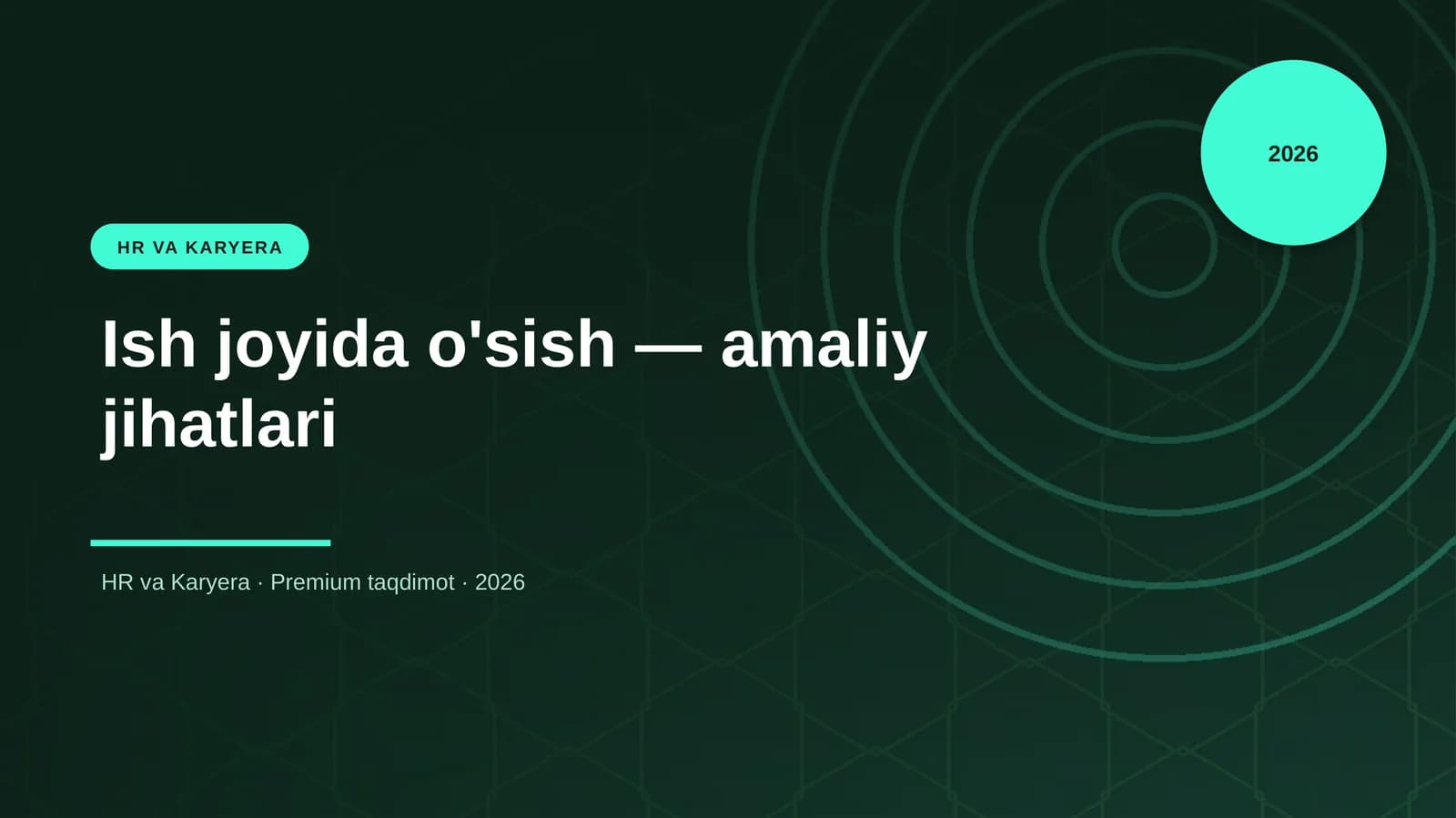 Ish joyida o'sish — amaliy jihatlari