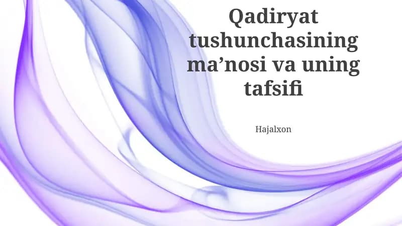 Qadriyatlar tushunchasining mohiyati
