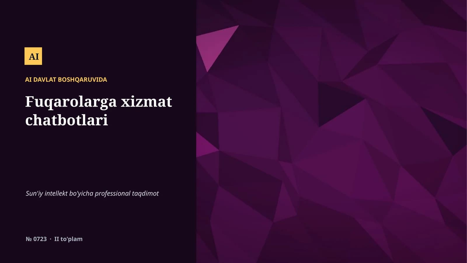AI DAVLAT BOSHQARUVIDA