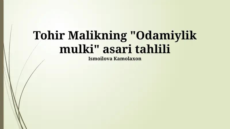 Odamiylik mulki