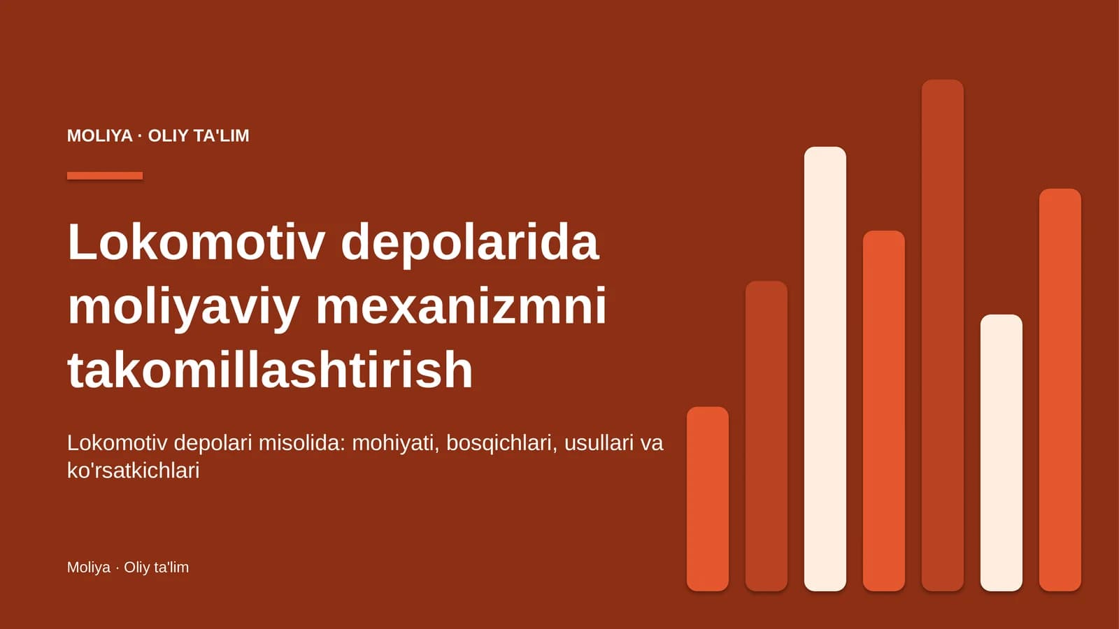Lokomotiv depolarida moliyaviy mexanizmni takomillashtirish