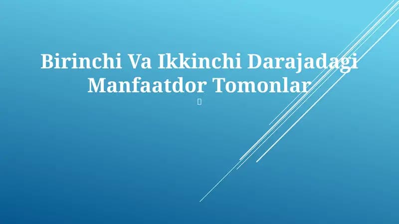 Manfaatdor Tomonlar
