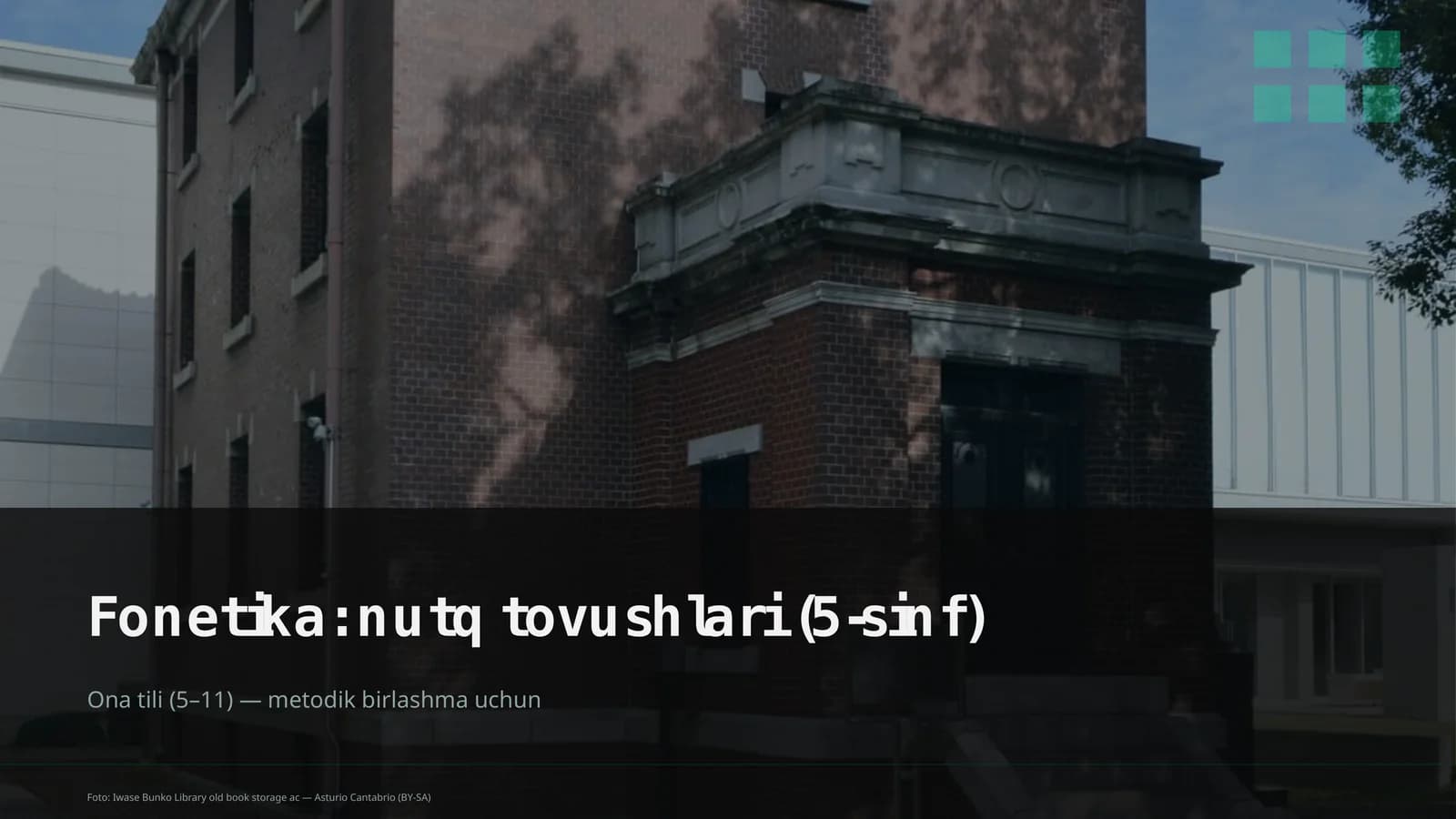Fonetika: nutq tovushlari (5-sinf)