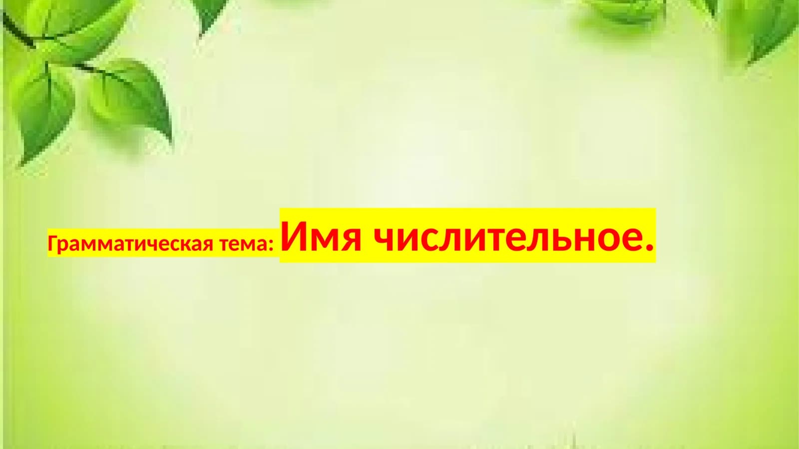 Имя числительное